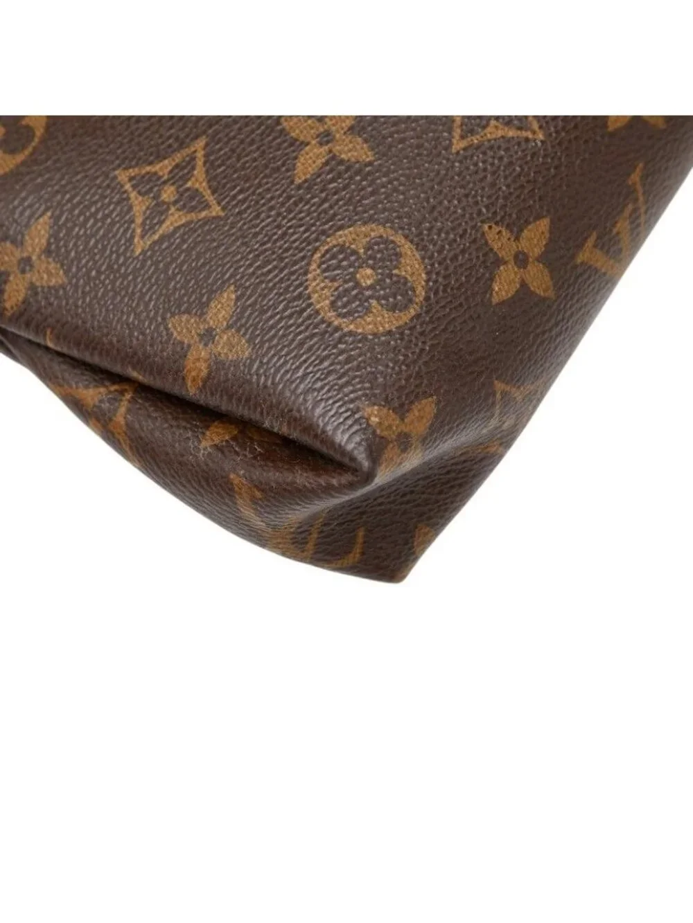 Louis Vuitton Monogram Pallas Clutch Chain 2-Way Shoulder Bag Brown Cerise